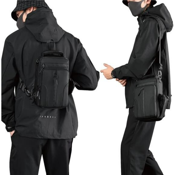 Anti theft crossbody sling backpack shoulder bag one strap travel daypack for me - Picture 6 of 7